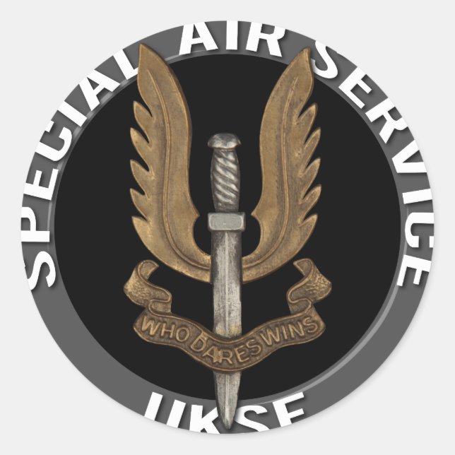 Special Air Service (SAS) Runder Aufkleber (Vorderseite)