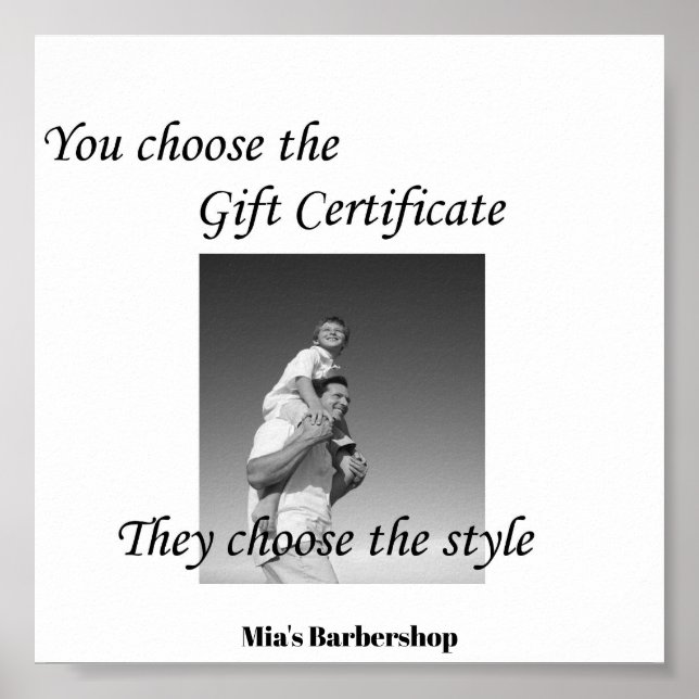 Special Beauty Salon Geschenkgutschein Plakat (Vorne)