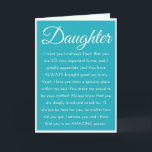 Special Daughter HAPPY BIRTHDAY wünscht Karte<br><div class="desc">Feiern Sie Ihre Tochter mit dieser herzlichen Geburtstagsbotschaft von Mutter oder Vater. Wenn Sie eine besondere Bindung und tiefe Liebe und Wertschätzung für Ihre Tochter haben, ist diese Inspiration Happy Birthday Daughter Karte das Richtige! Dieses sentimentale Geburtstagskommentar wird Ihre Tochter sicher zu Tränen bewegen und ihr Herz mit echten Dankesgefühlen...</div>