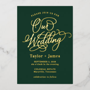 Special Day REAL FOIL Elegante Hochzeit Einladung