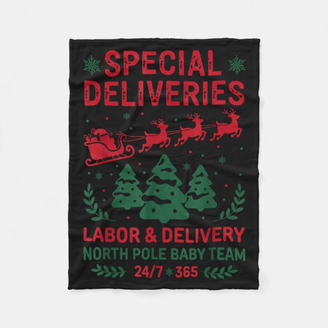 Special Deliveries Labor And Delivery Baby Nurse C Fleecedecke (Vorderseite)