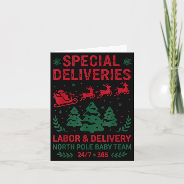 Special Deliveries Labor And Delivery Baby Nurse C Karte (Vorderseite)
