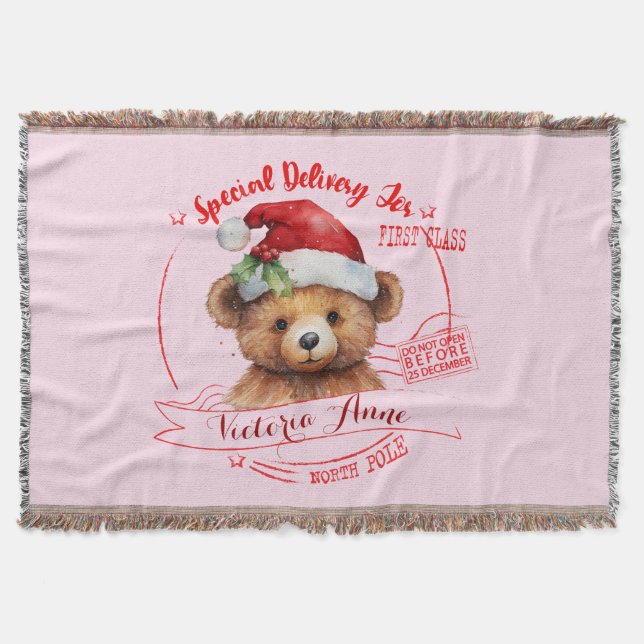 Special Delivery Baby Girl Pink Decke (Vorderseite)