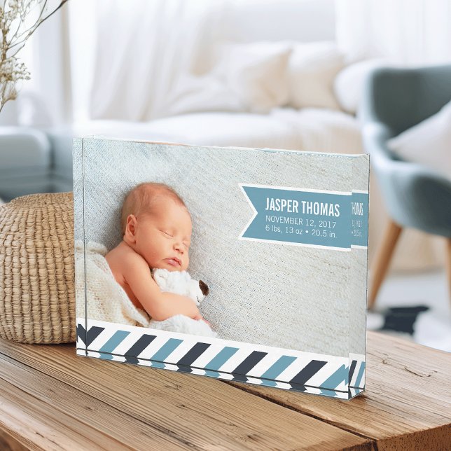 Special Delivery Blue | Baby Birth Stats & Fotoblock (Von Creator hochgeladen)