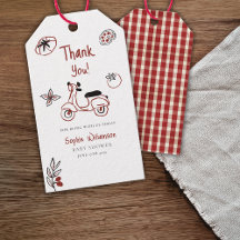 Special Delivery Italian Food Red Baby Shower 