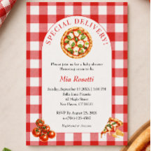 Special Delivery Pizza Italienische Babyparty