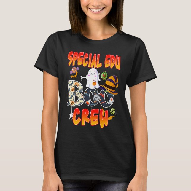 Special Edu Boo Crew Halloween  Ghost Teaching T-Shirt (Vorderseite)