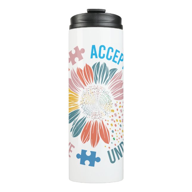 Special Education SPED Teacher Autism Sunflower Thermosbecher (Vorderseite)