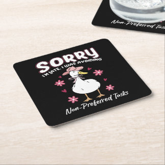 Special Education Teacher - Funny Goose Sayings Rechteckiger Pappuntersetzer