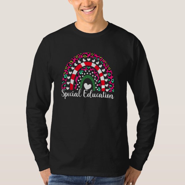 Special Education Teacher sped Christmas Rainbow L T-Shirt (Vorderseite)