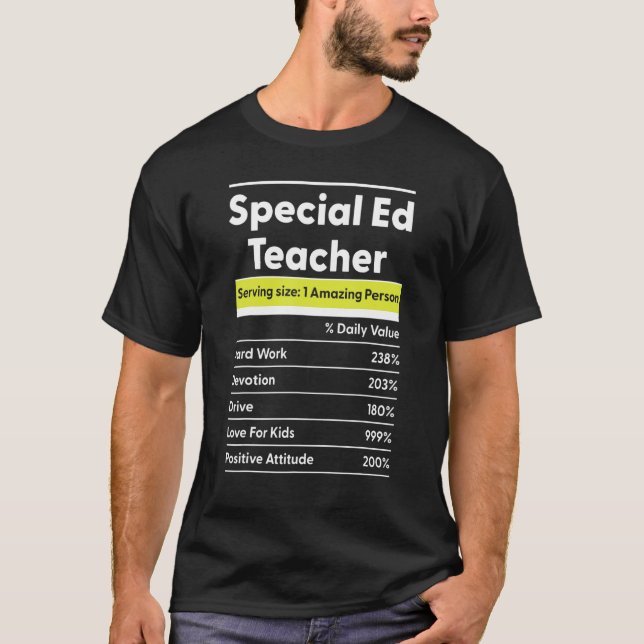 Special Education Teacher SPED Speducator Nutritio T-Shirt (Vorderseite)
