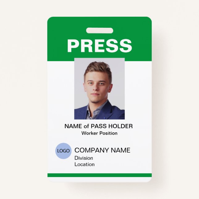 Special Event Guest Press Employee I.D. Badge Ausweis (Vorderseite)