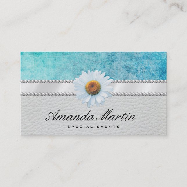 Special Events Classic Blue Grunge Visitenkarte (Vorderseite)