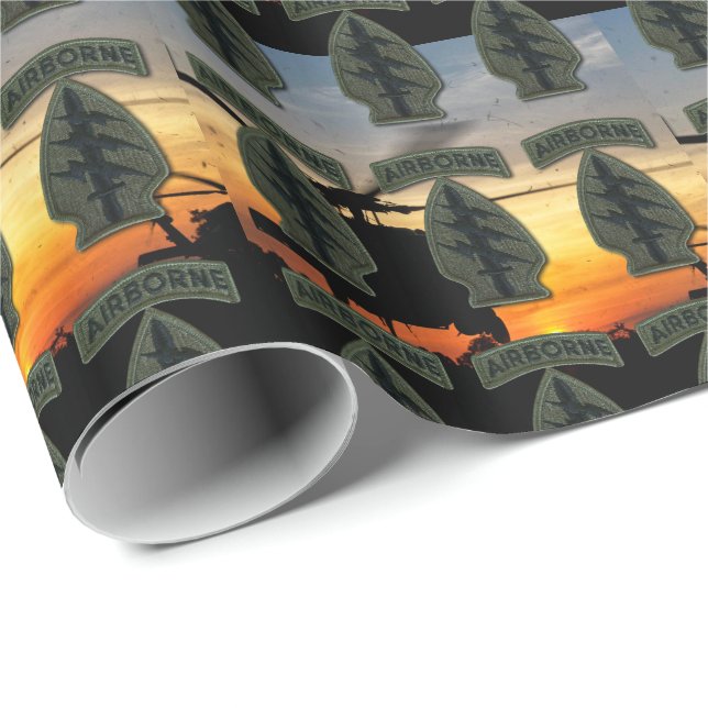 Special Forces Green Berets sf sfg Patch Geschenkpapier (Rolleneckpunkt)