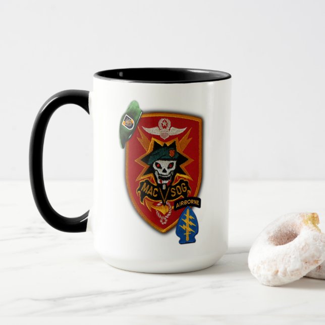 Special Forces SOG Vietnam War Veterans Patch Cup Tasse (Mit Donut)