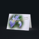Special Friend Birthday Blue Flag Iris Wildblume Karte<br><div class="desc">Das ist eine schöne Wildblume,  die in Feuchtgebieten wächst.  Es ist eine wilde Iris und perfekt für den Geburtstagswunsch eines Freundes.</div>
