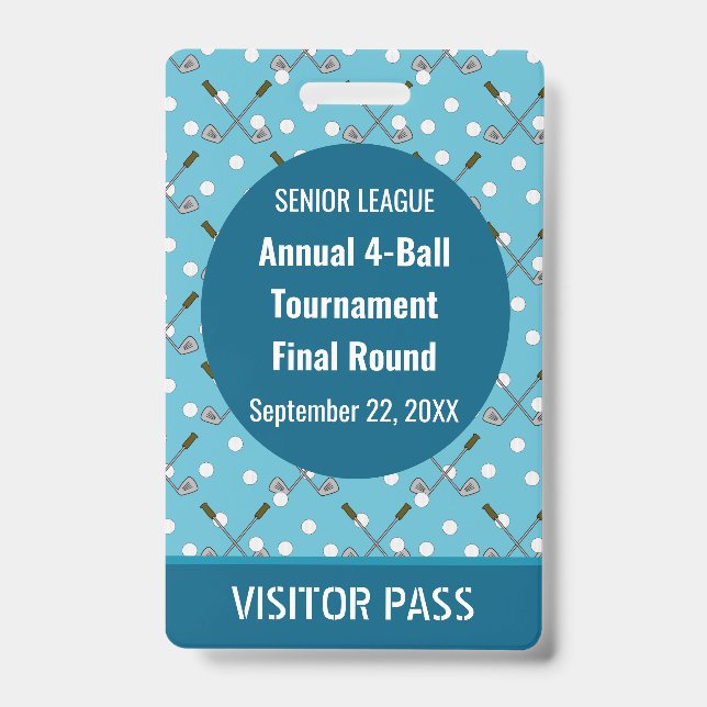 Special Golf Event Security Pass Ausweis (Front)
