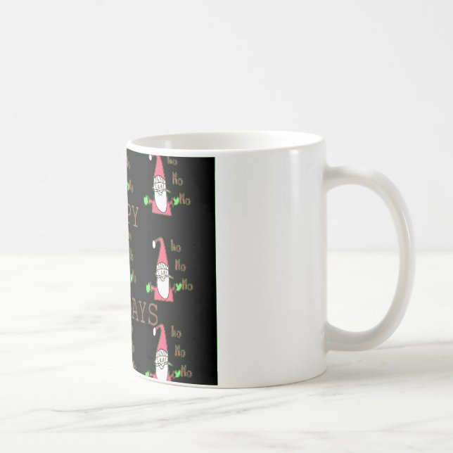Special Happy Holidays Ho Ho Ho Ink Sketch Santa G Kaffeetasse (Rechts)