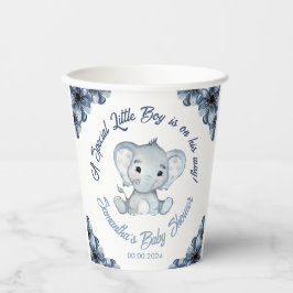 Special Little Boy auf seinem Weg Elephant Paper C Pappbecher