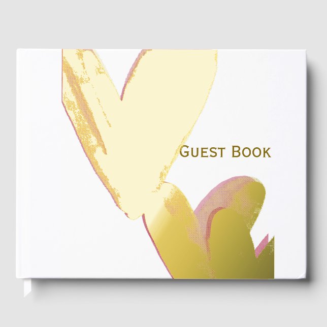 Special Occasion Day Gold Foil 3 hearts First Book Gästebuch (Vorderseite)