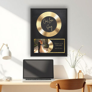 Special Song Wedding Jubiläum Gold LP Foto Leinwanddruck