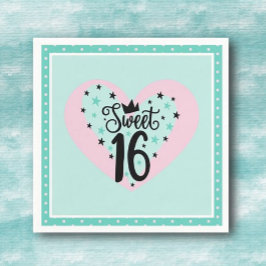 Special Sweet 16 Birthday Party Serviette