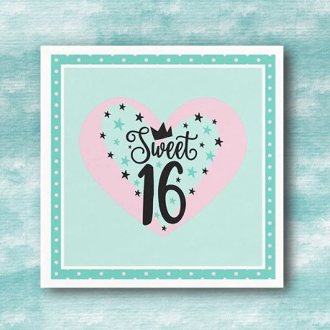 Special Sweet 16 Birthday Party Serviette (Von Creator hochgeladen)