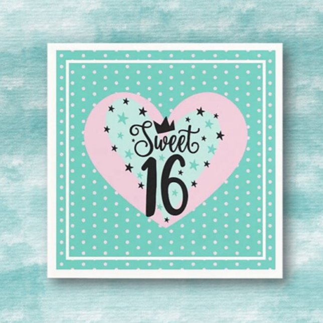 Special Sweet 16 Birthday  Serviette (Von Creator hochgeladen)