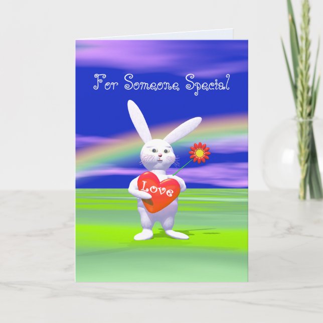 Special Valentine Bunny Feiertagskarte (Vorderseite)
