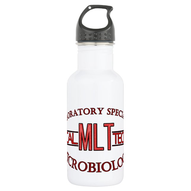 SPECIALIST LABRADOR MLT MICROBIOLOGIE MEDIZINISCHE EDELSTAHLFLASCHE (Vorderseite)