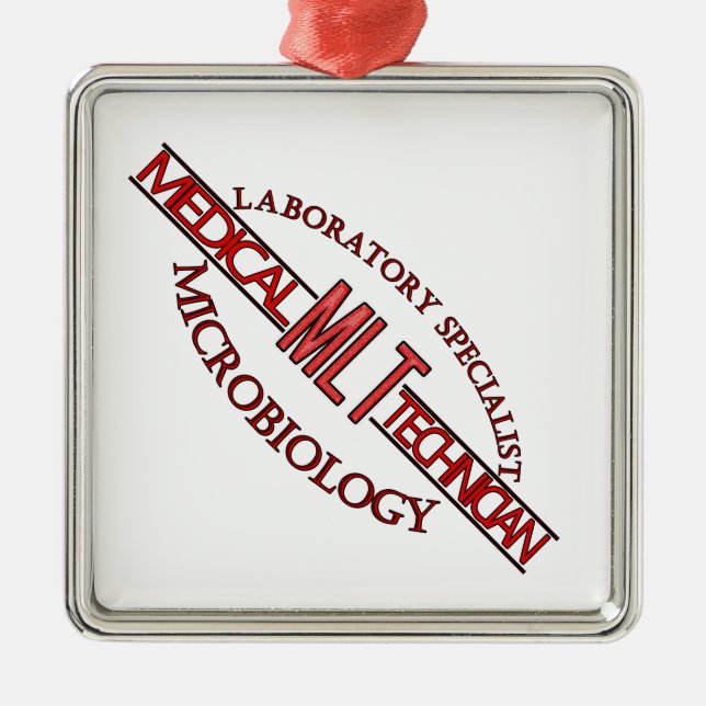 SPECIALIST LABRADOR MLT MICROBIOLOGIE MEDIZINISCHE SILBERNES ORNAMENT (Vorne)