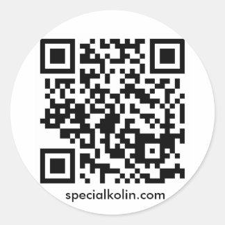 SpecialKolin.com QR Code Stickers! Runder Aufkleber