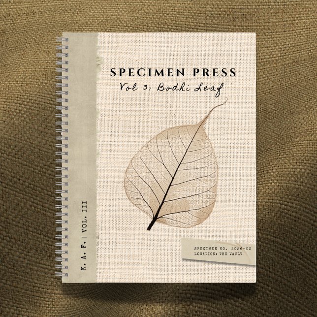 Specimen Press Vol. 3: Bodhi Skeleton Linen-Look Notizbuch (Von Creator hochgeladen)