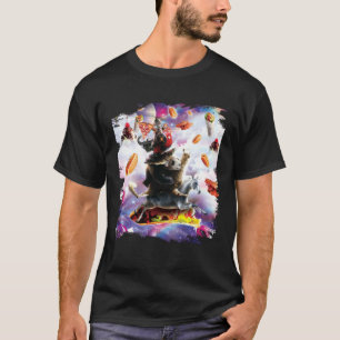 Speck-Donut mit Hot-Dog-Katze und Pizza-Taco-Burri T-Shirt