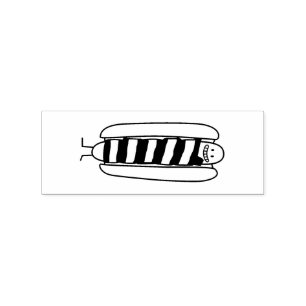 Speck eingewickelte Hotdog-Würstchen-Dackel Gummistempel