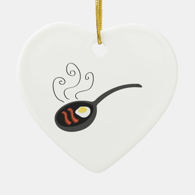 Speck u. Eier Keramikornament (Vorne)