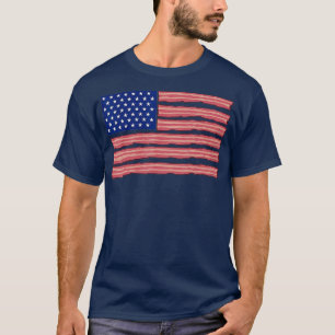 Speck unter amerikanischer Flagge patriotischer am T-Shirt