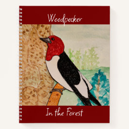 Specker im Wald Deep Red Notizbuch