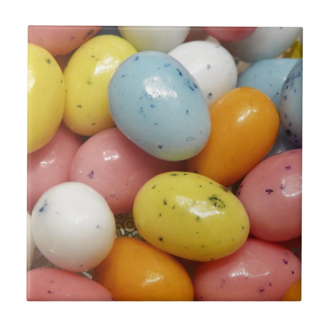 Speckled Colored Jelly Bean Ostereier Fliese (Vorderseite)