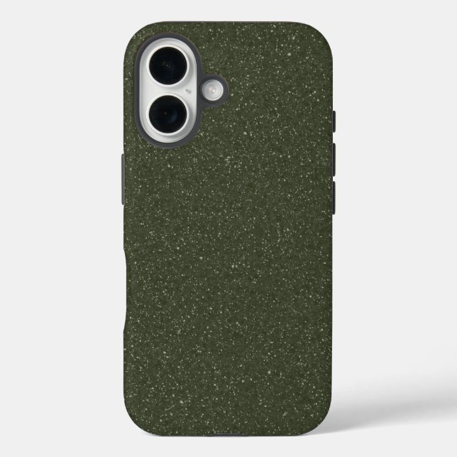 Speckled Moss Green iPhone 16 Coque - personnalisa (Verso)