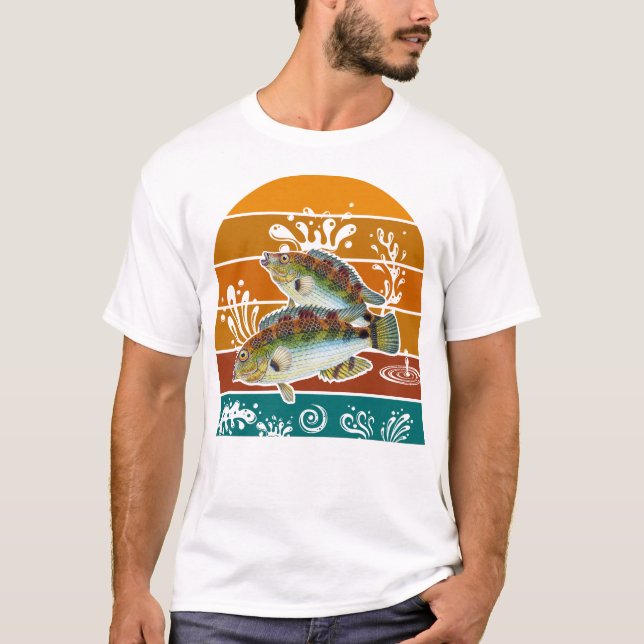 Speckled Sea Trout Retro Fishing Gift T-Shirt (Vorderseite)