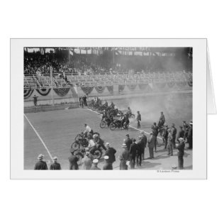 Spectacle de police — Début de la course de moto