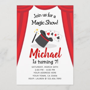 Spectacle magique Invitation d'anniversaire