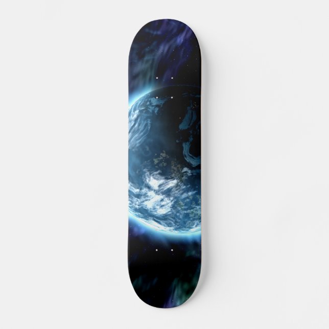 Spectacular Space Starry Aurora Nebel Skateboard (Vorderseite)