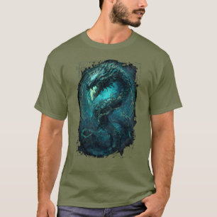 Spectral Coil Cyberpunk-Schlange Dark Art T-Shirt