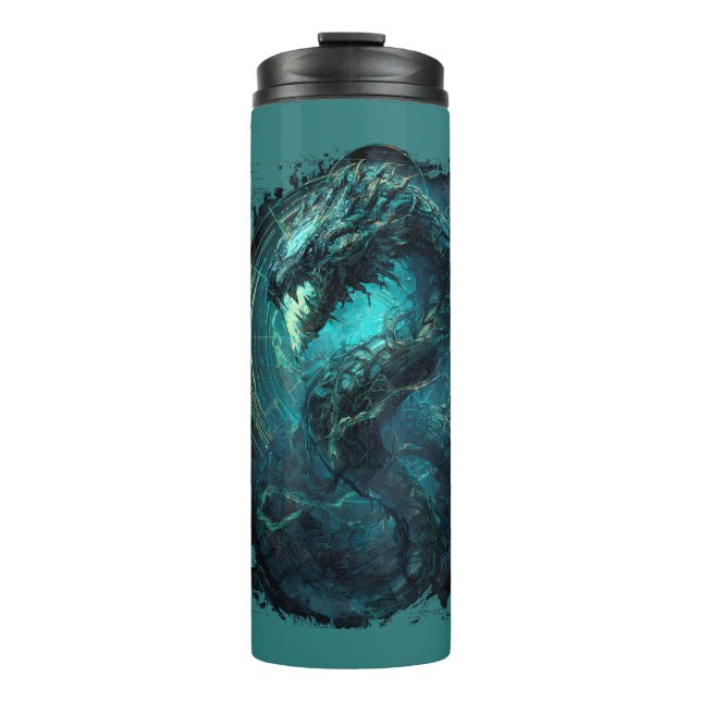Spectral Coil Cyberpunk Serpent Dark Art Thermosbecher (Vorderseite)