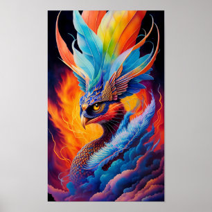 Spectral Peacock - Poster vibrant et majestueux