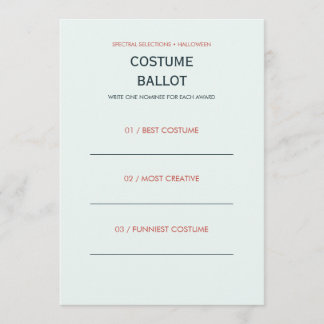 Spectral Selections Editierbare Halloween-Wahlkart Einladung