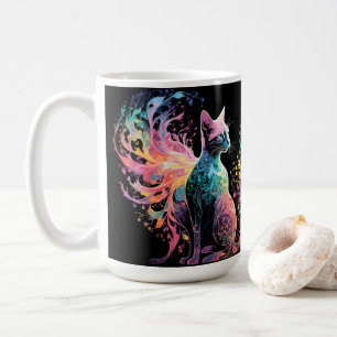 Spectraler holografischer Kater: Ein Prisma der El Kaffeetasse