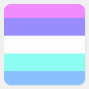 Spectrasexual Pride Flag Quadratischer Aufkleber